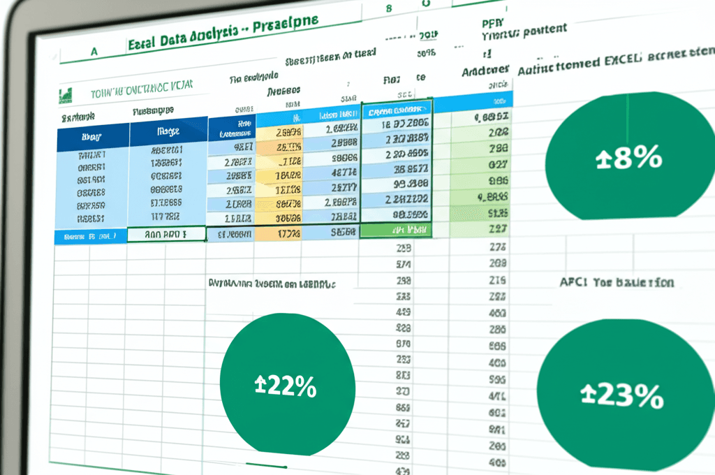 Excel dashboard with data visualizations
